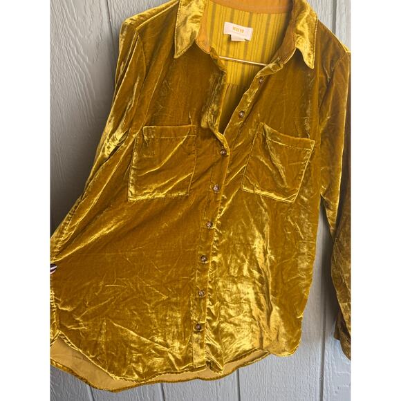 Anthropologie Maeve Karina Velvet Blouse, Size 6 - Picture 4 of 7